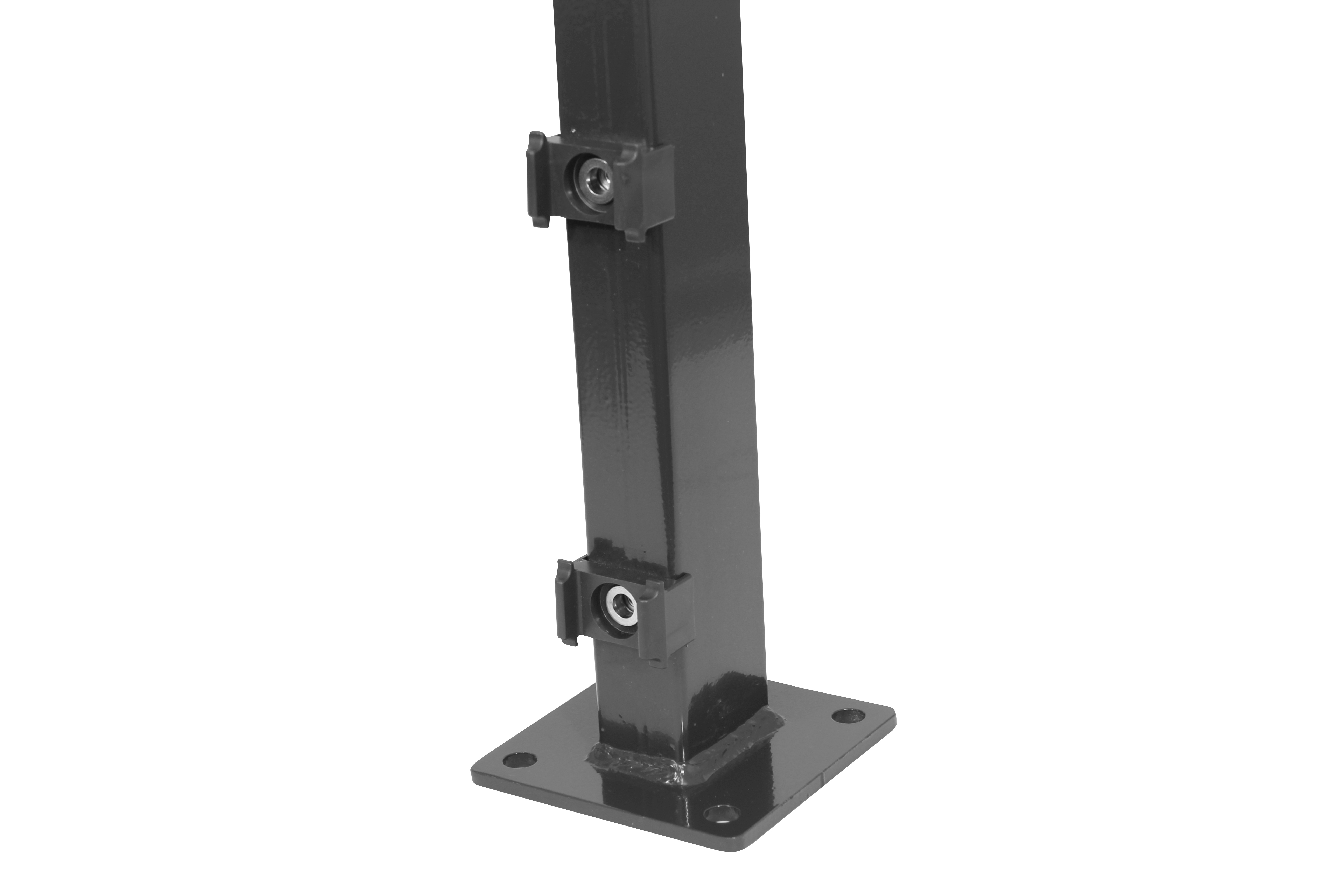 Großewinkelmann Zaunsystem Pfosten zum Aufdübeln mit Bodenplatte Typ FB anthrazit 12x12x123cm