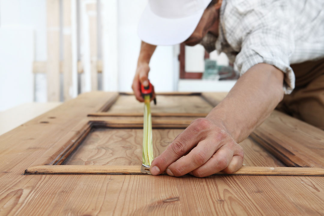 Ausmessung Holzbrett