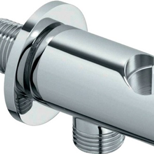 delphis unic Wandanschlussbogen aus Metall. inkl. Handbrausehalter chr