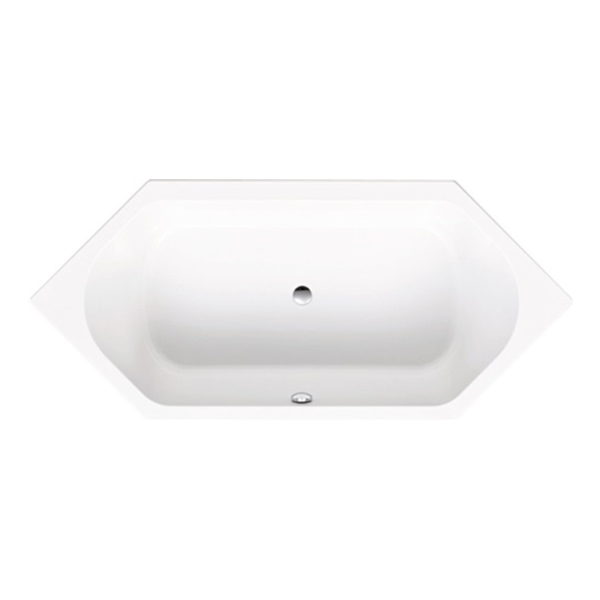 delphis living Acryl-Sechseckwanne Duo 1900x900x450mm. Nutzinhalt 200 l weiß