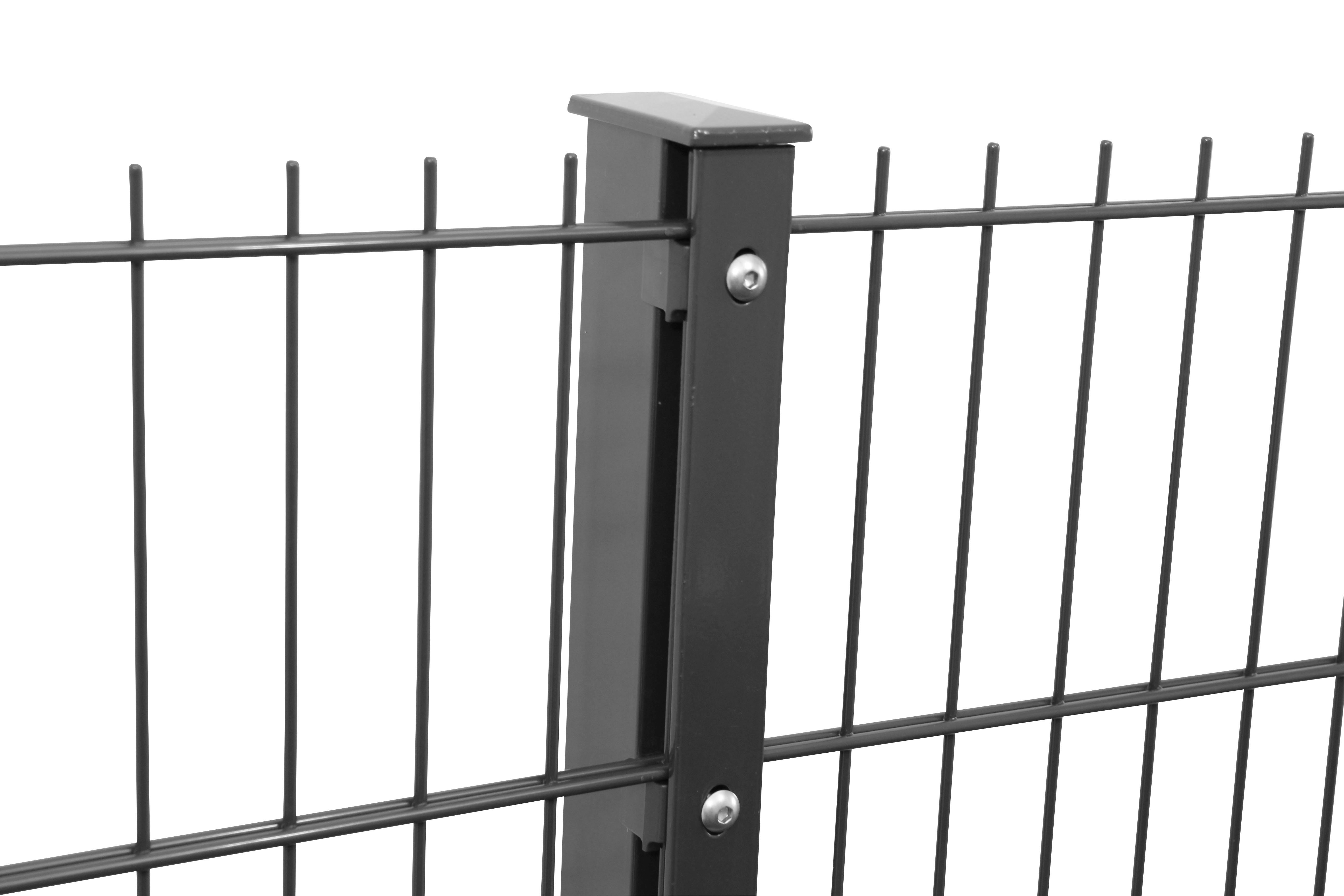 Großewinkelmann Zaunsystem Pfosten zum Einbetonieren Typ F anthrazit 123cm