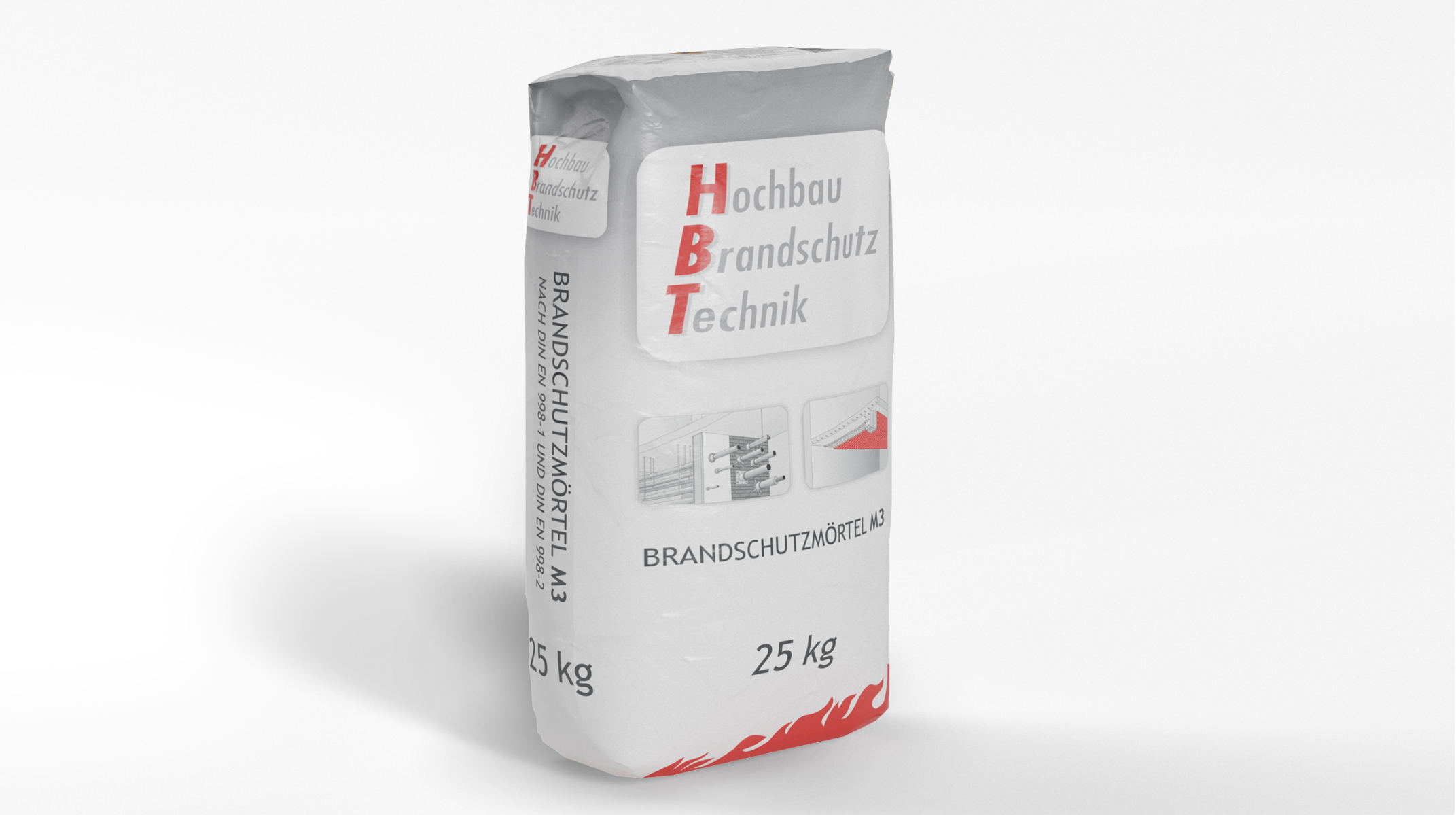 Brandschutzmörtel M3 25 Kg für Zargen. Rohrschotts usw.