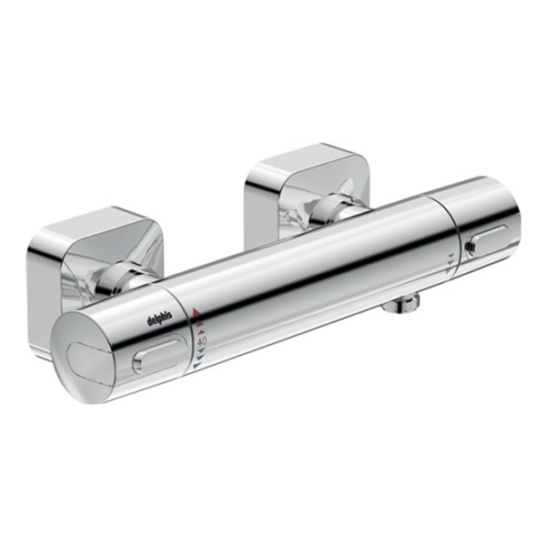 delphis unic Brause-Thermostat Aufputz. Ausladung 80mm chr