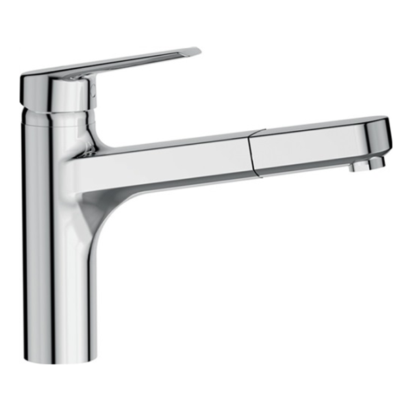 delphis unic Spültisch-Einhandmischer m z. 1-Fkt.-Handbrause Ausldg 22cm chr