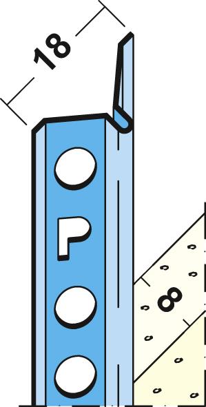 Schnellputzprofil Innen verzinkt Stahlblech PD 8mm