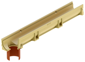 ACO Self Euroline 2.0 Rinne 1m ohne Rost, DN100, Ablauf DN110