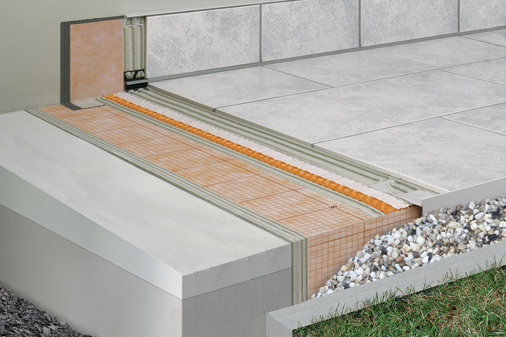 Schlüter-BARA-RT Verbinder Randpr. pastellgrau H=9/60mm