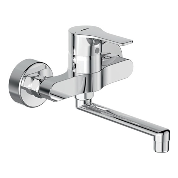 delphis living Spültisch-Einhandmischer für Wandmontage. Ausladung 160mm chr