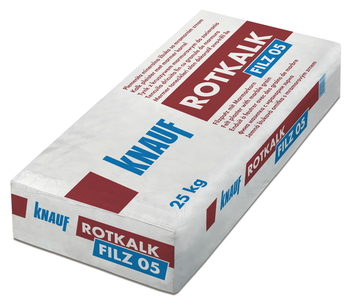 Knauf Rotkalk Filz 0,5 mm weiß 25 KG