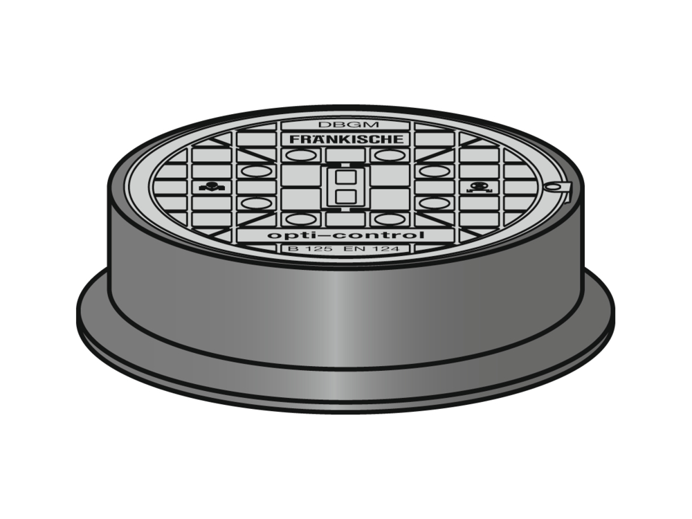 Fränkische Rohrwerke opti-control Abdeckung Guss Klasse B