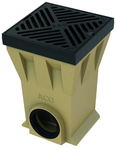 ACO Hofablauf mit Pointlock Zarge und Gussrost Kl.B 125