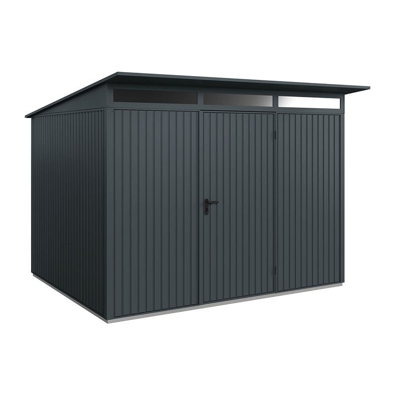 Hörmann Berry-Gerätehaus Classic-P, Typ 3 mit Pultdach, B 312,7, H 232,3, T 283,4 cm, Anthrazit