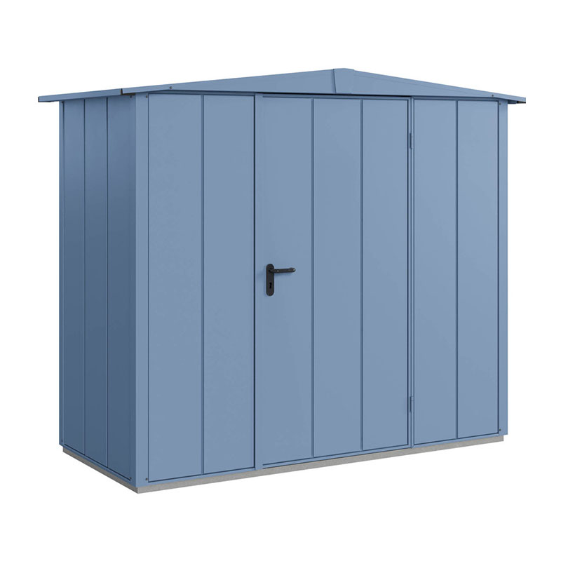 Hörmann Berry-Gerätehaus Modern-S, Typ 1 mit Satteldach, B 258,8, H 216, T 121,3 cm, Taubenblau