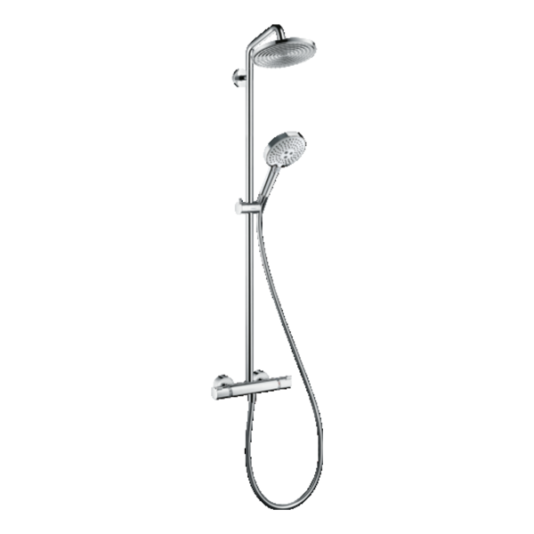 Hans Grohe Showerpipe Raindance select mit Kopfbrause Raindance Air 1jet chrom 240mm