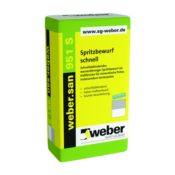 Saint-Gobain weber.san 951S Spritzbewurf schnell zementgrau 25kg