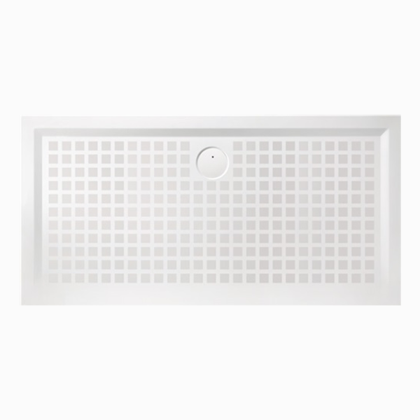 delphis unic Rechteck-Duschwanne Mineralg. m AR 900x1400x30mm we