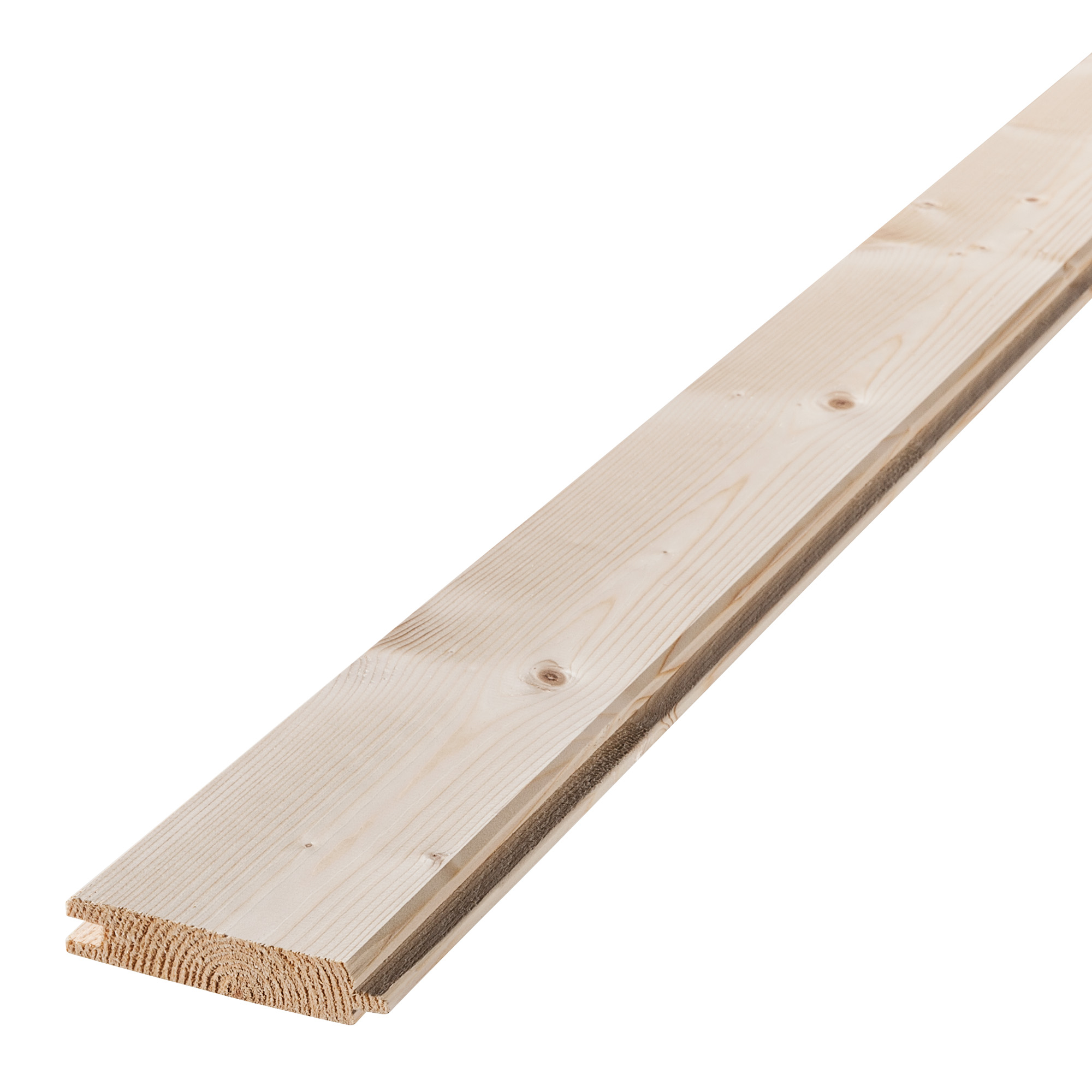 Faserbrett Nordische Fichte. unbehandelt. US/SF hobelfallend. 19x146mm. 5.1m