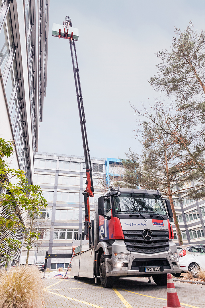 Anlieferung Baustoffe