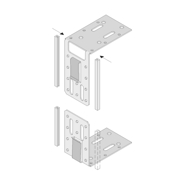 Knauf Türpfosten-Steckw.100 mm  kompl.mit Befestigungsmaterial