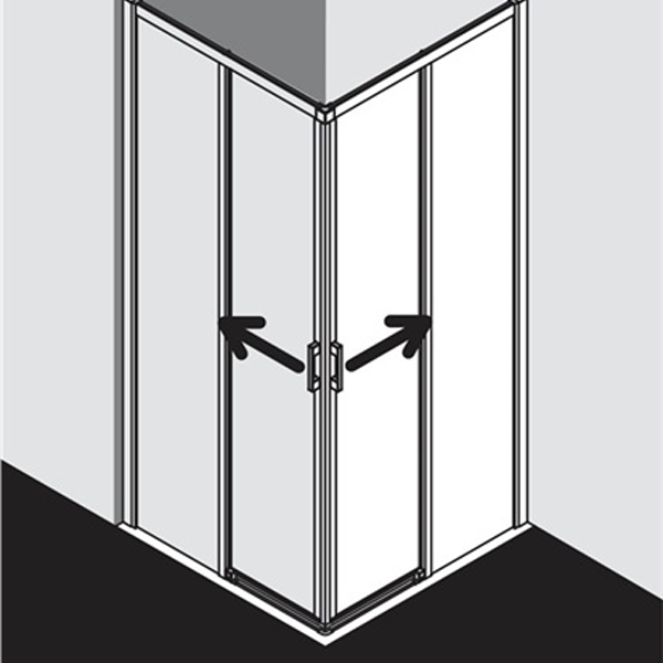 delphis unic Eckeinstieg-Halbteil LI C2L li a DW GT 2000x985-1010mm ESG k si mg