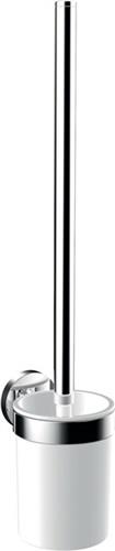 delphis living Toilettenbürstengarnitur Kunststoff weiß Stiel chrom
