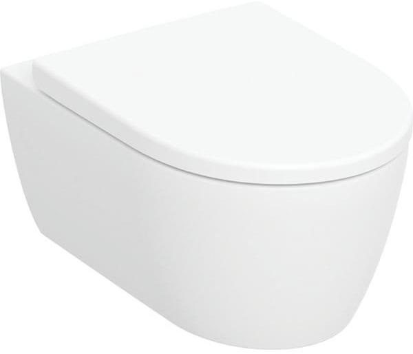 Geberit Icon Set Wand-WC Tiefspüler geschlossene Form, Rimfree, m. WC-Sitz