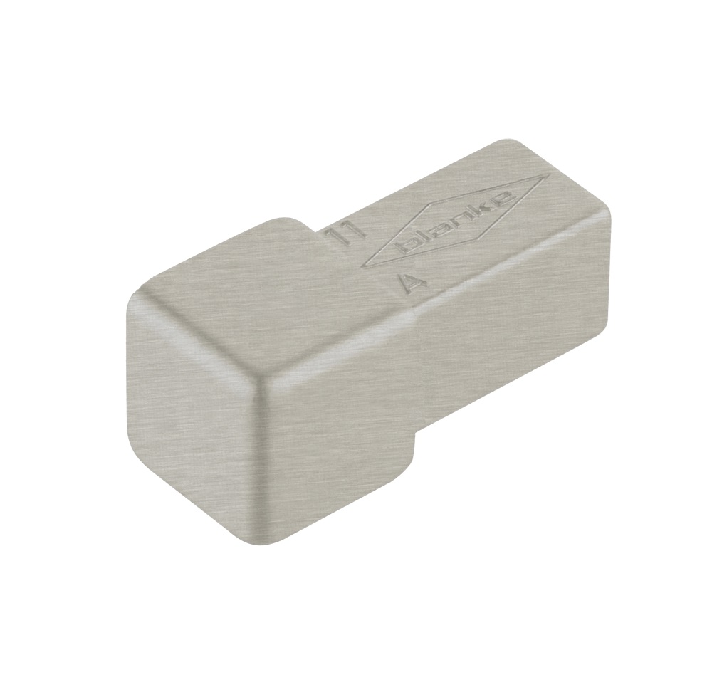 Ceratec Quadratprofil Eckstück 10 mm Edelstahl-Optik natur gebürstet