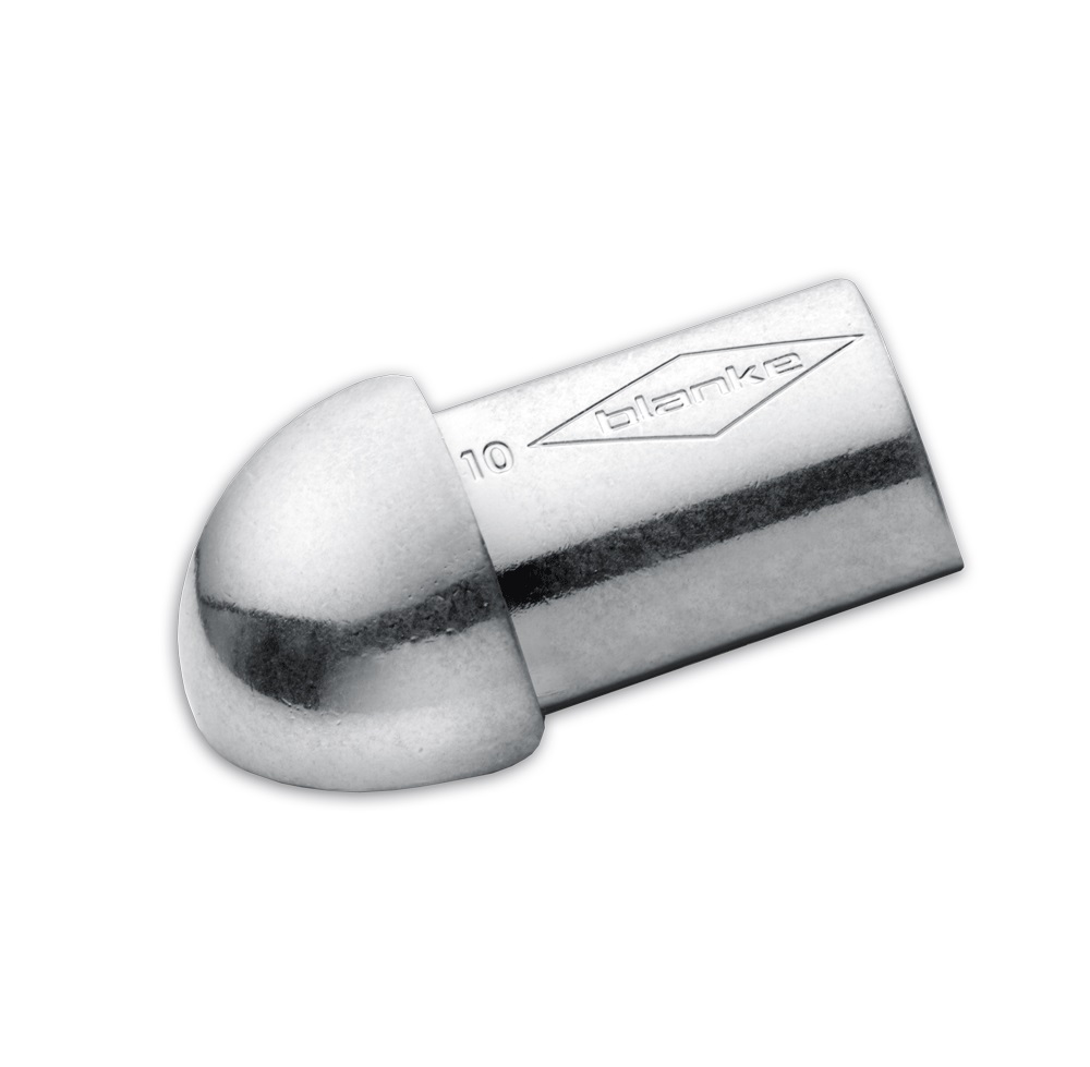 Ceratec Viertelkreisprofil 11 mm Außenecke Edelstahl-Optik natur gebürst.