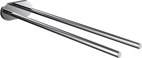 delphis living Handtuchhalter 2-armig. starr. 400mm chrom
