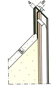 Rüppel Laibungsanschlußprof 2,6m PVC PD 6 mm