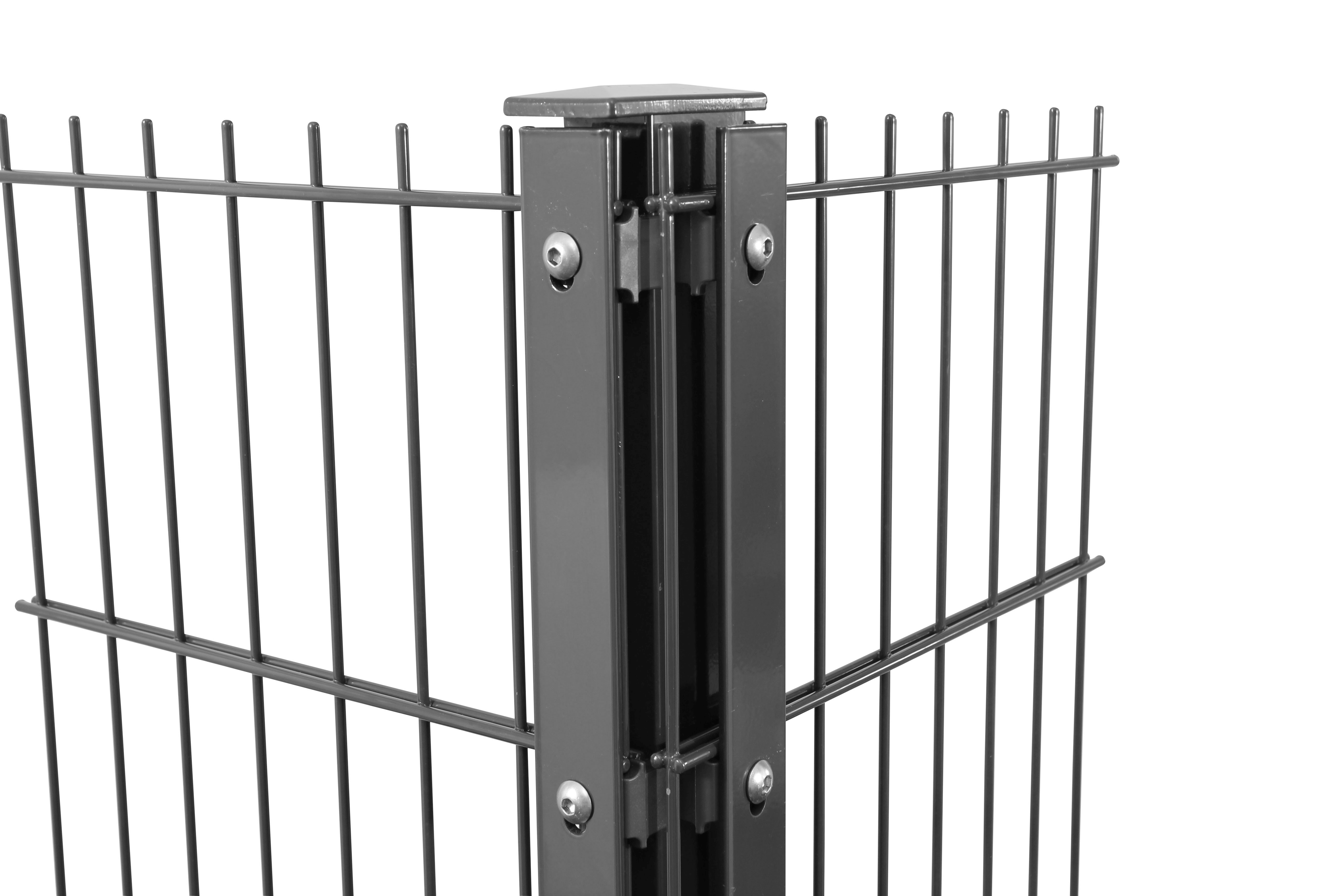 Großewinkelmann Zaunsystem Eck-Pfosten Typ F anthrazit 143cm