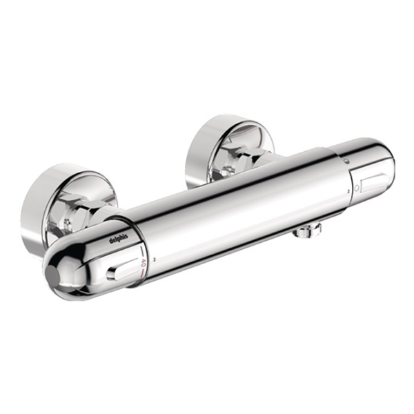 delphis living Brause-Thermostat Aufputz. Ausladung 82mm chr